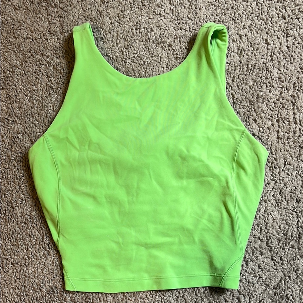 Lululemon High Neck Align Tank - Scream Green - no tags rarely worn built in bra